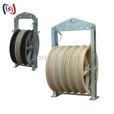 Professional 660 Stringing Block for High Tension Overhead Conductor with Rubber Lined Aluminium Sheave and 60KN Rated Load