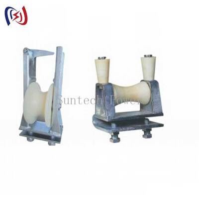 Swerve Stringing Block with Nylon Guide Sheave Steel Support Frame for Direction Change Guiding in Transmission Line Construction