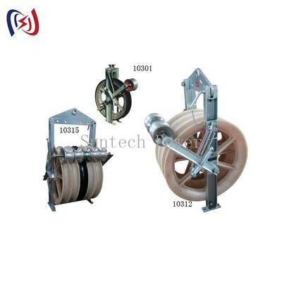 Grounding Roller Stringing Block with Integrated Grounding Protection Multi-Roller Cable Guidance and Durable Steel Frame Construction