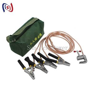 16mm2-25mm2 Safety Grounding Wire Three Phase 4+1 / 1+1 Clip