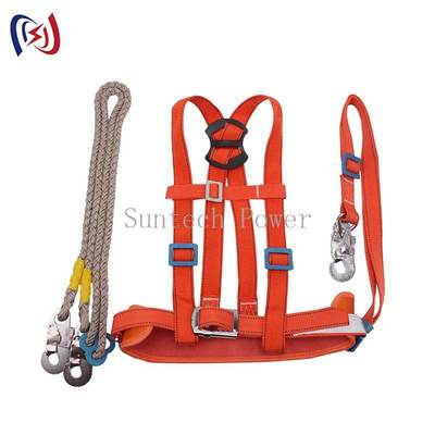 Orange Reinforced Safety Harness Fall Protection Harness 100KG Load