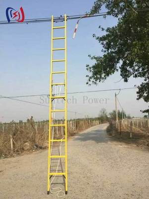 2M-8M Insulated Step Ladders Light Epoxy Resin Material For Electrical Safety