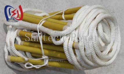 12x300 Heavy Duty Rope Ladder For Live Line Electrical Maintenance And Repair Work