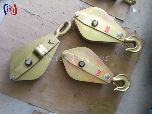10KN-150KN Wire Rope Pulley Block Casting Construction Hoisting Tackle