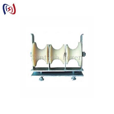 Nylon Overhead Line Conductor Stringing Blocks Three Wire Rope Sheave