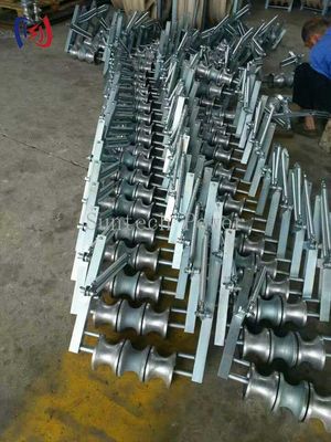 Nylon Overhead Line Conductor Stringing Blocks Three Wire Rope Sheave