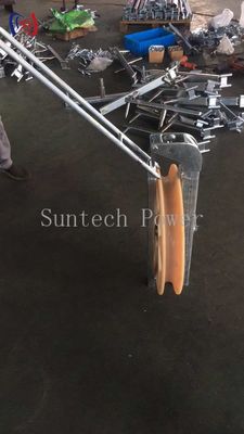 Helicopter Conductor Stringing Blocks 508 X 75MM Heavy Duty Wire Rope Pulley