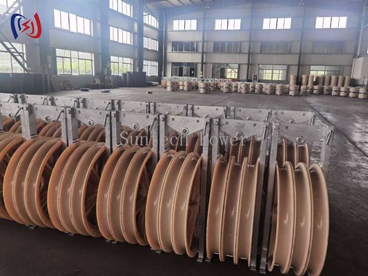 ACSR720 Conductor Pulley 50KN-150KN Nylon Sheave Large Cable Pulleys