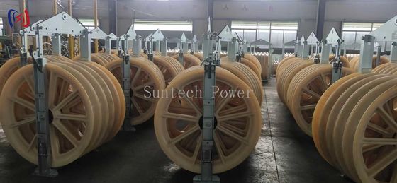 ACSR720 Conductor Pulley 50KN-150KN Nylon Sheave Large Cable Pulleys