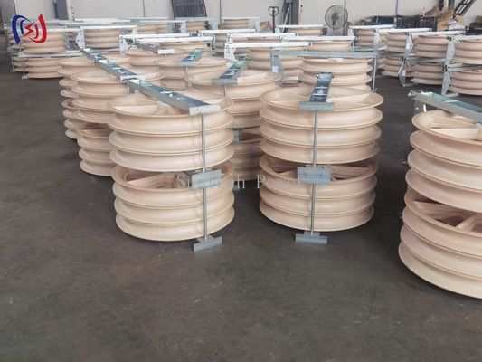 ACSR720 Conductor Pulley 50KN-150KN Nylon Sheave Large Cable Pulleys
