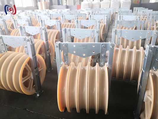 Anti Twisting Wire Stringing Blocks 26KG -150KG Nylon Large Rope Pulley