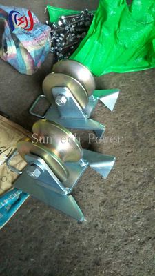 10KN Pithead Cable Sheave Roller Wire Pulling Sheaves With Hook