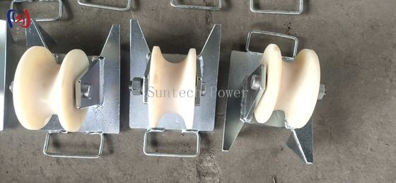 10KN Pithead Cable Sheave Roller Wire Pulling Sheaves With Hook
