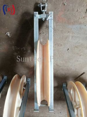 27 - 50KG OPGW Stringing Equipment Cable Stringing Block Nylon Sheave