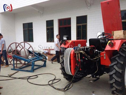 Transmission Line Compact Tractor Winch Walking Tractor Drawn Winch Machine