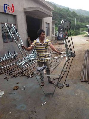 Inspection Trolleys And OVerhead Lines Bicyles For Two Bundle Conductors