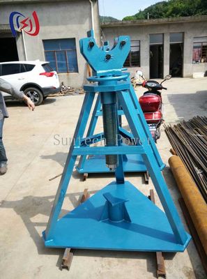 Column Hydraulic Cable Drum Holder 30KN -500KN Wire Pulling Jack Stands