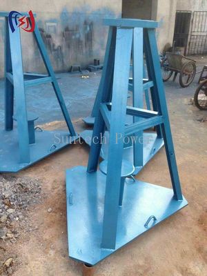Column Hydraulic Cable Drum Holder 30KN -500KN Wire Pulling Jack Stands