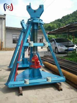 Column Hydraulic Cable Drum Holder 30KN -500KN Wire Pulling Jack Stands