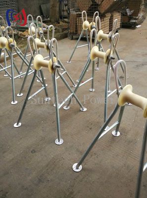 5KN 8.5KG Cable Ground Roller Steel Pipe Carrier Underground Cable Installation Equipment