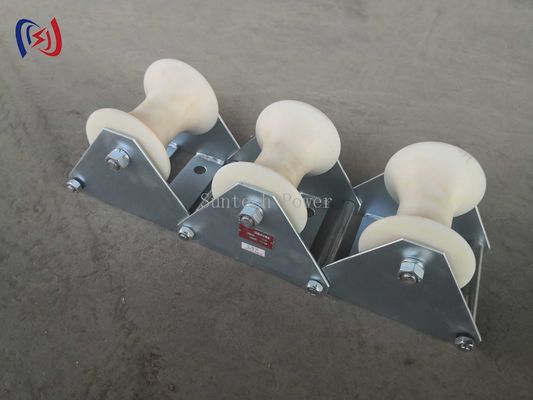 Telecom Underground Cable Pithead Roller Three Connected Conductor Stringing Tools