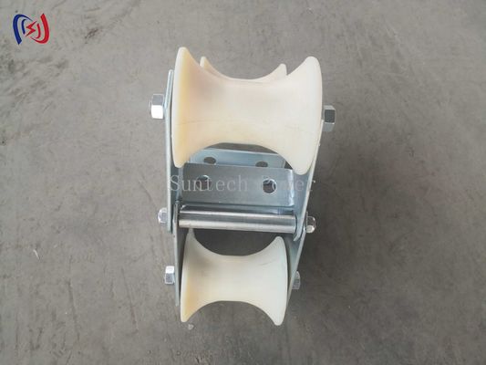 Telecom Underground Cable Pithead Roller Three Connected Conductor Stringing Tools