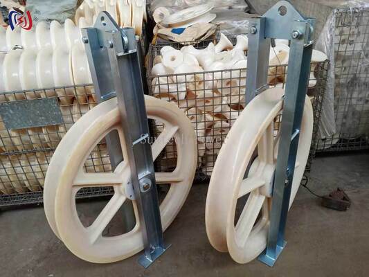 Professional 660 Stringing Block for High Tension Overhead Conductor with Rubber Lined Aluminium Sheave and 60KN Rated Load