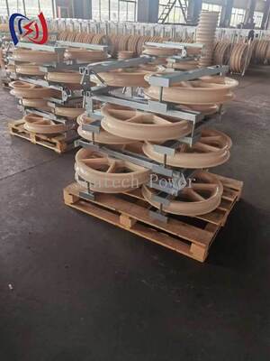 Professional 660 Stringing Block for High Tension Overhead Conductor with Rubber Lined Aluminium Sheave and 60KN Rated Load