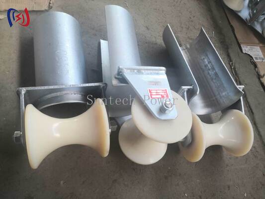 D Series Cable Roller Pulley with 80-200mm Tube Diameter, Single Nylon Sheave, and 4.3-12.8KG Weight for Cable Pulling
