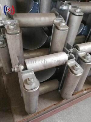 Framed Cable Roller Pulley with 20kN Rated Load for 180mm Max Cable Diameter and Dust-Proof Bearing