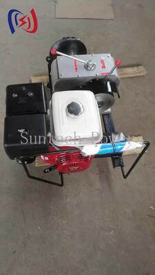 Cable Pulling Winch with 3-5T Tractive Force, 6.5-16 RPM, and Gasoline Power with Diesel Option