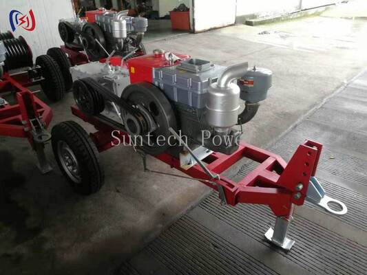 Double Drum Winch 6.3-9kW with 2000-3600RPM for Cable Laying and Diesel or Gasoline Engine Options