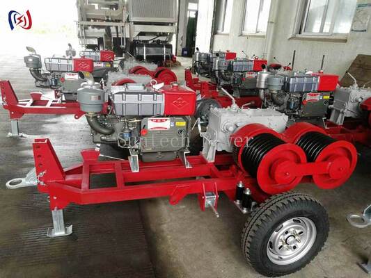 Double Drum Winch 6.3-9kW with 2000-3600RPM for Cable Laying and Diesel or Gasoline Engine Options