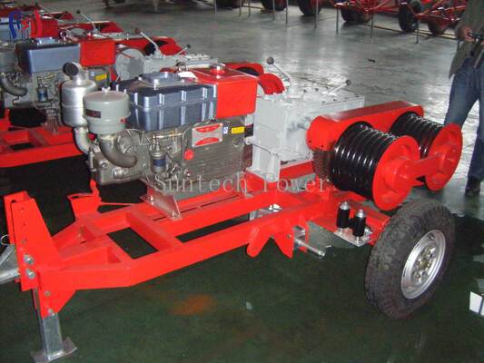 Double Drum Winch 6.3-9kW with 2000-3600RPM for Cable Laying and Diesel or Gasoline Engine Options