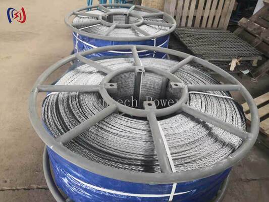 Anti-Twisting Braided Steel Rope 12 Strand 9-42mm Galvanized for Power Line Stringing