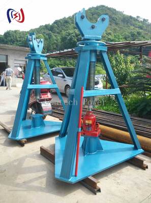 Hydraulic Column Type Cable Reel Stand with 30-500KN Rated Load and Adjustable Height for Cable Drum Release
