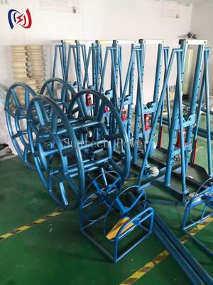 Cable Reel Stand with 13-59KG Reel Weight for Controlled Cable Drum Release and Good Stability