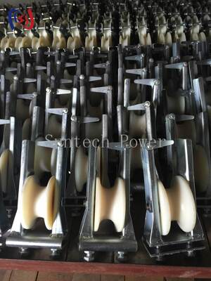 Swerve Stringing Block with Nylon Guide Sheave Steel Support Frame for Direction Change Guiding in Transmission Line Construction