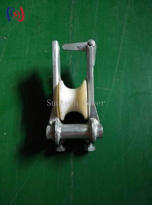 Swerve Stringing Block with Nylon Guide Sheave Steel Support Frame for Direction Change Guiding in Transmission Line Construction