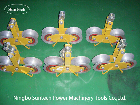Tandem Sheave Stringing Block with Nylon Pulley and Twin Sheave Design for 25 Rated Load Transmission Line