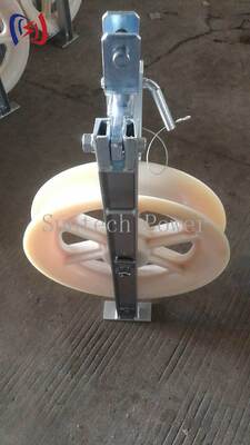 OPGW Cable Stringing Block with Large Diameter Sheave Steel Support Frame and Suspension Installation Design