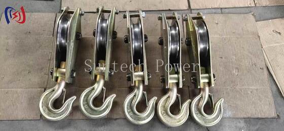 Double Sheave Steel Pulley Block with Hook and Eye Connection for Industrial Hoisting