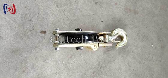 Double Sheave Steel Pulley Block with Hook and Eye Connection for Industrial Hoisting