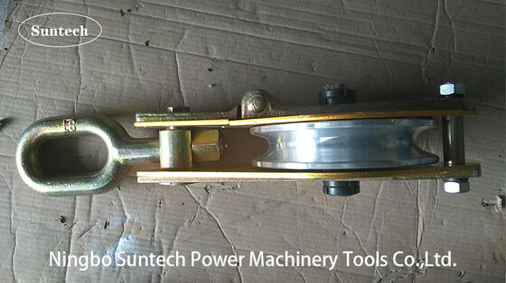 Hoisting Tackle Aluminum Sheave Pulley Block with Galvanized Steel Frame and High-Strength Sheaves for Power Line Lifting