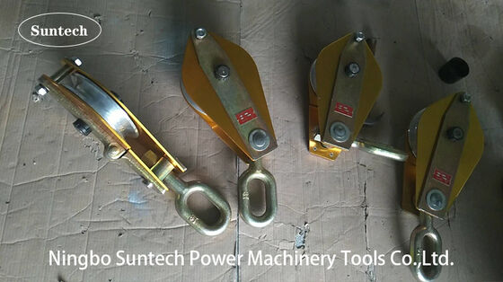 Hoisting Tackle Aluminum Sheave Pulley Block with Galvanized Steel Frame and High-Strength Sheaves for Power Line Lifting