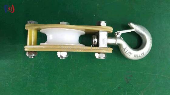 Insulated Hoisting Tackle with High-Strength Nylon Sheaves and Galvanized Steel Frame for Smooth Bearing Rotation