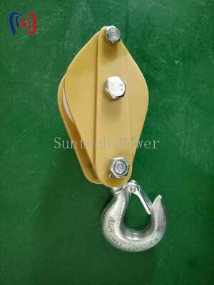 Insulated Hoisting Tackle with High-Strength Nylon Sheaves and Galvanized Steel Frame for Smooth Bearing Rotation