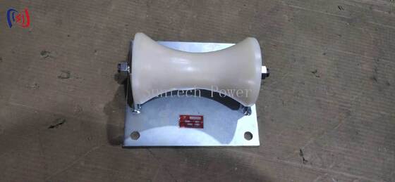 Heavy-Duty Galvanized Steel Frame Cable Ground Roller with High-Strength Nylon Roller for Stable Ground Support