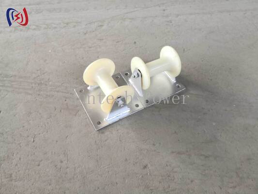 Heavy-Duty Galvanized Steel Frame Cable Ground Roller with High-Strength Nylon Roller for Stable Ground Support