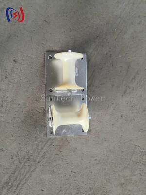 Heavy-Duty Galvanized Steel Frame Cable Ground Roller with High-Strength Nylon Roller for Stable Ground Support